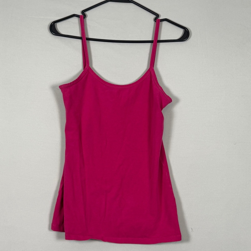 BKE Cami Tank Top Women Large Pink Excellent Spaghetti Strap Stretch Cotton